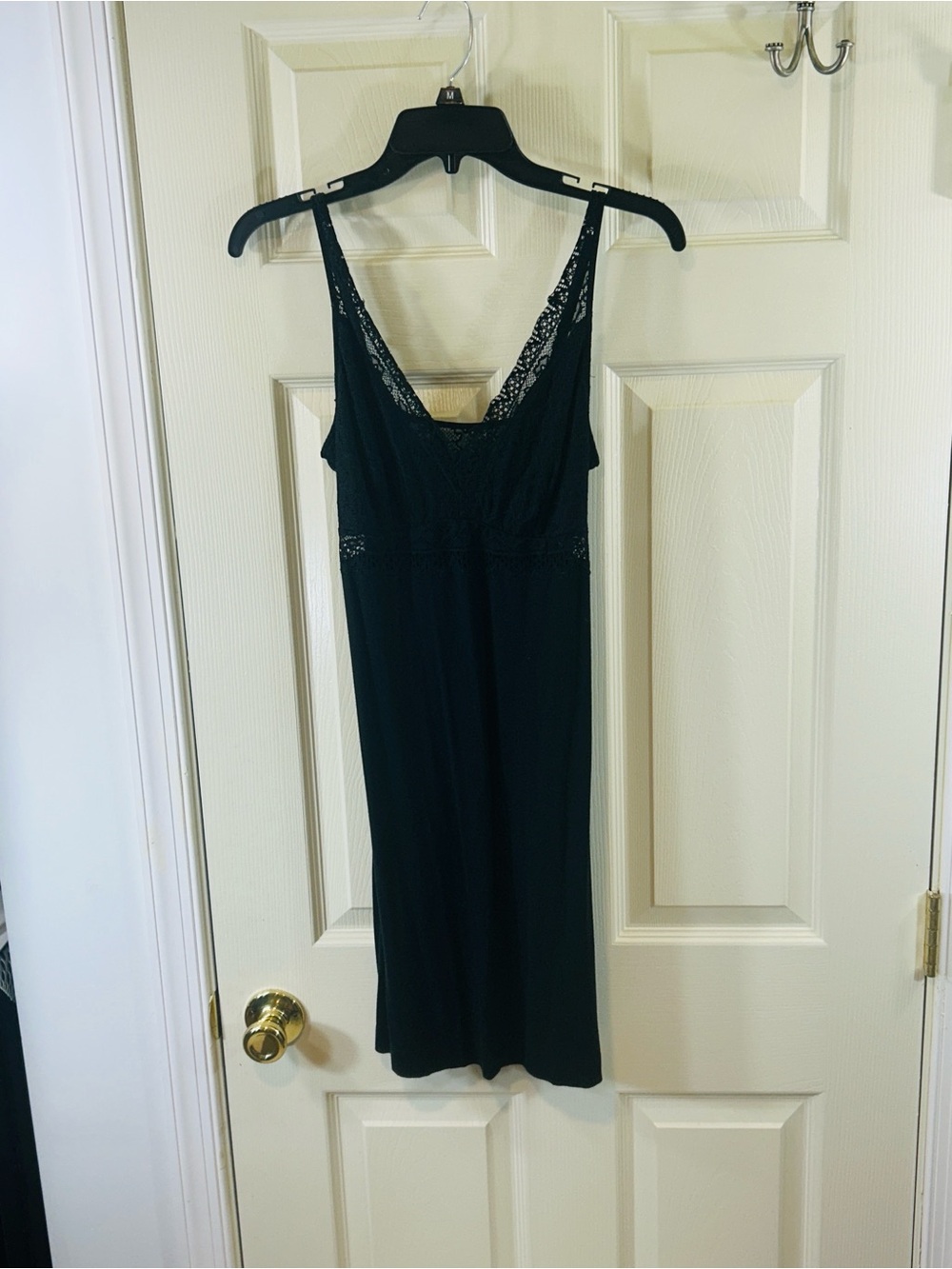 Soma Black Lace-Trim Chemise Slip